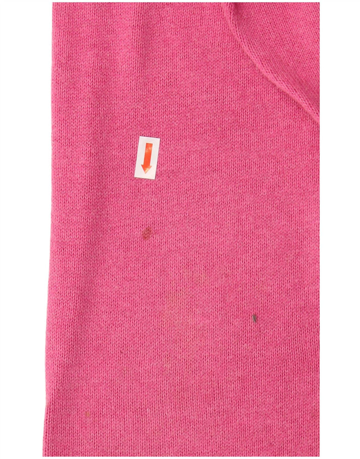 Maglione da uomo con scollo a V Marks & Spencer in cotone rosa medio