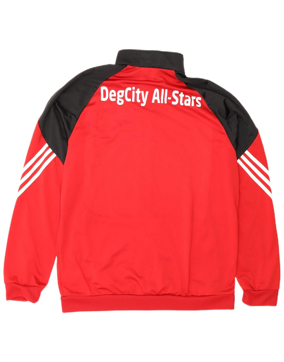 Adidas Giacca da uomo con grafica grafica Giacca grande in poliestere color block rosso