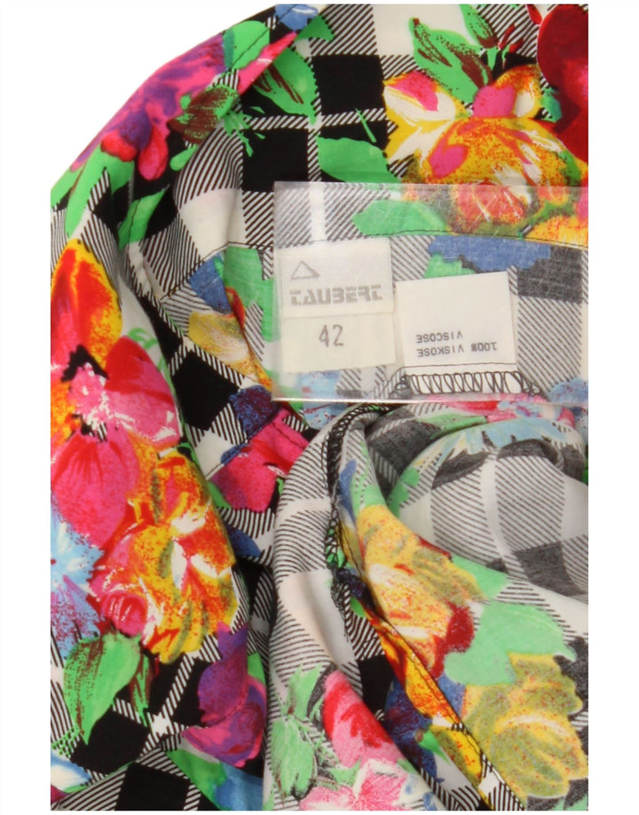 Giacca blazer oversize da donna vintage IT 42 Viscosa media multicolore