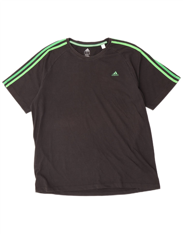 T-shirt Adidas Climalite da uomo Top 2XL in cotone grigio