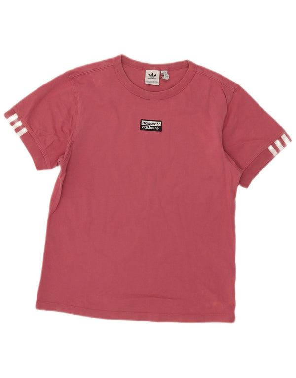 T-shirt da donna Adidas Top UK 10 piccola in cotone rosa