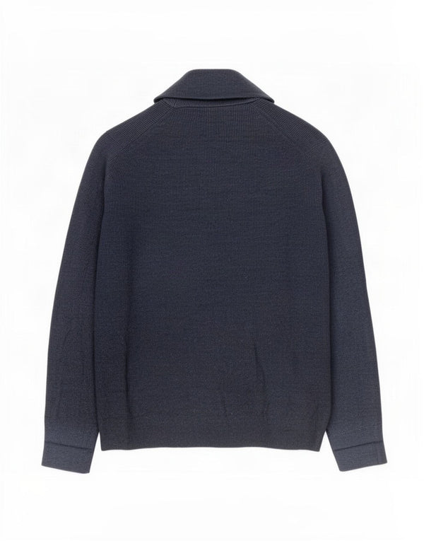 Maglione cardigan da uomo Marks & Spencer XL poliestere blu navy