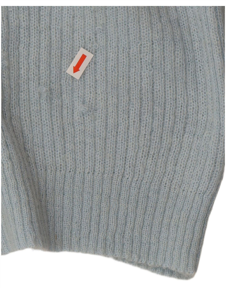 Maglione cardigan da donna vintage UK 14 grande classico blu