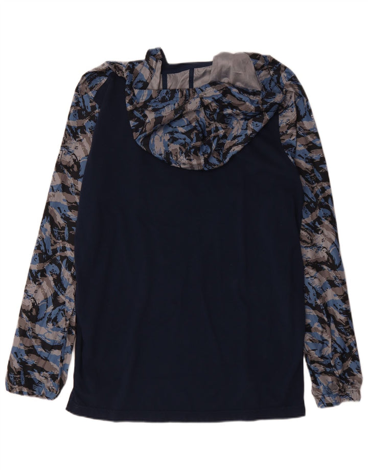 Under Armour Uomo Pullover con cappuccio Tuta da ginnastica Top Large Blu Navy Camouflage