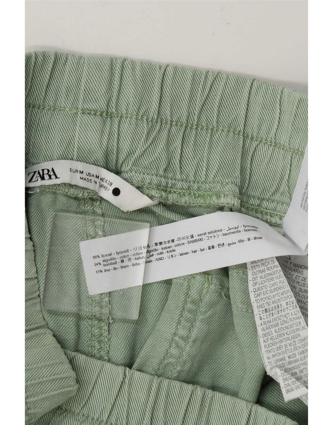 Pantaloni jogging da donna Zara medi W28 L27 Lyocell verde