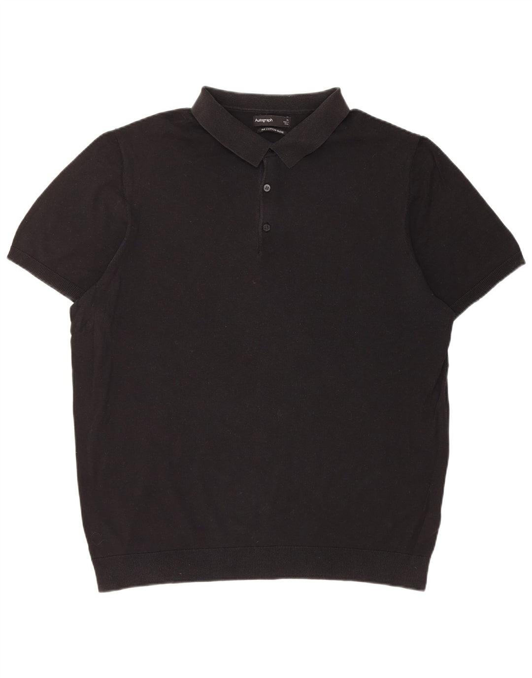Polo da uomo Marks & Spencer XL in seta nera