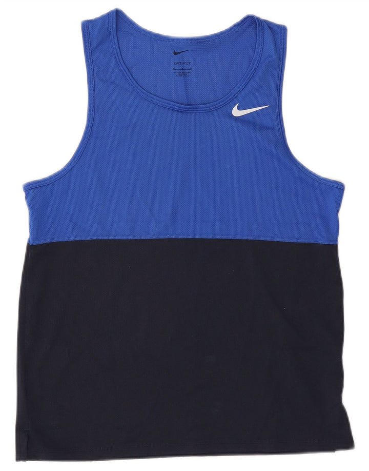 Canotta NIKE da uomo Dri Fit, poliestere color block medio multicolore