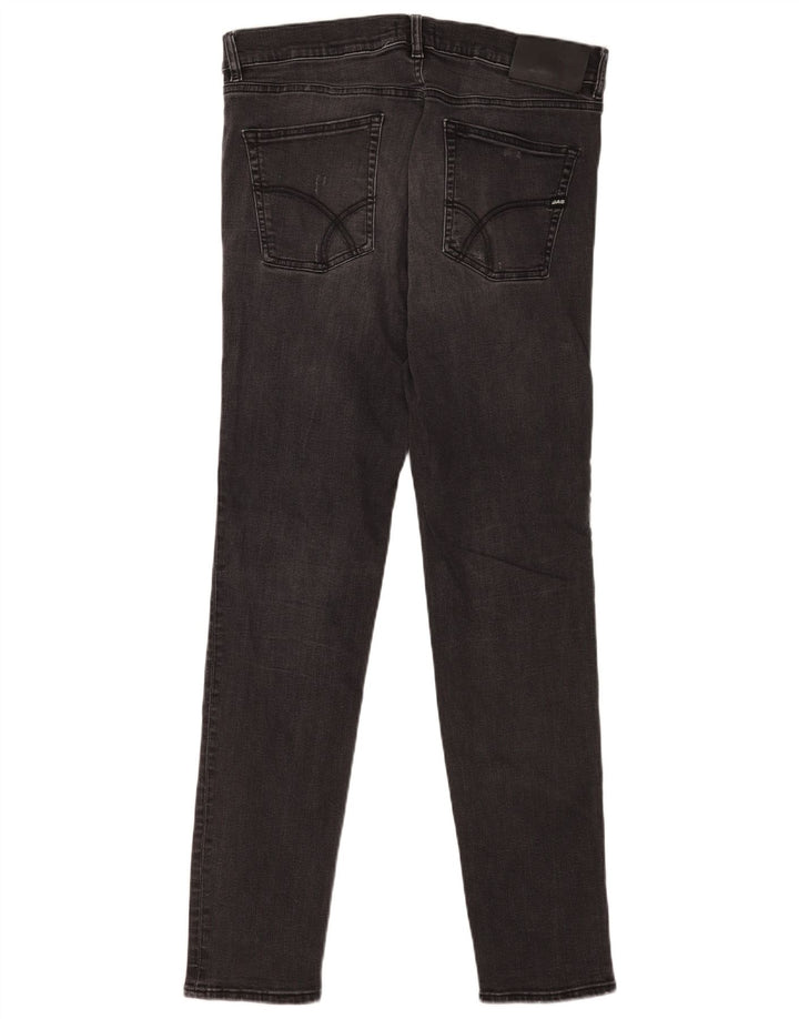 Jeans slim effetto consumato da uomo Gas W33 L34 cotone nero