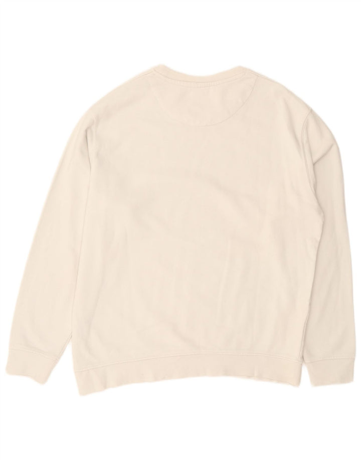 Felpa grafica Zara da uomo con pantera rosa, cotone bianco medio