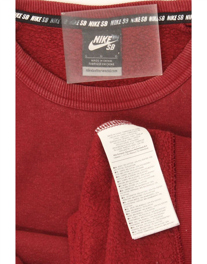 Felpa da uomo Nike Maglione grande in cotone bordeaux