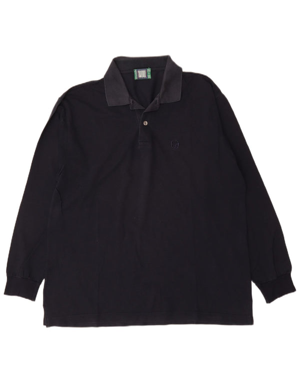 Polo Uomo Manica Lunga Sergio Tacchini IT 54 XL Cotone Blu Navy