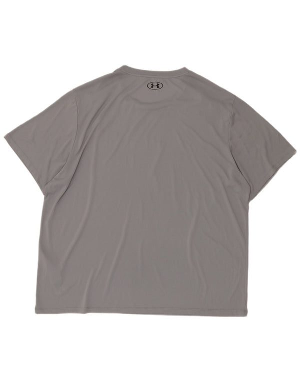 T-shirt grafica da uomo Under Armour Top 3XL poliestere grigio