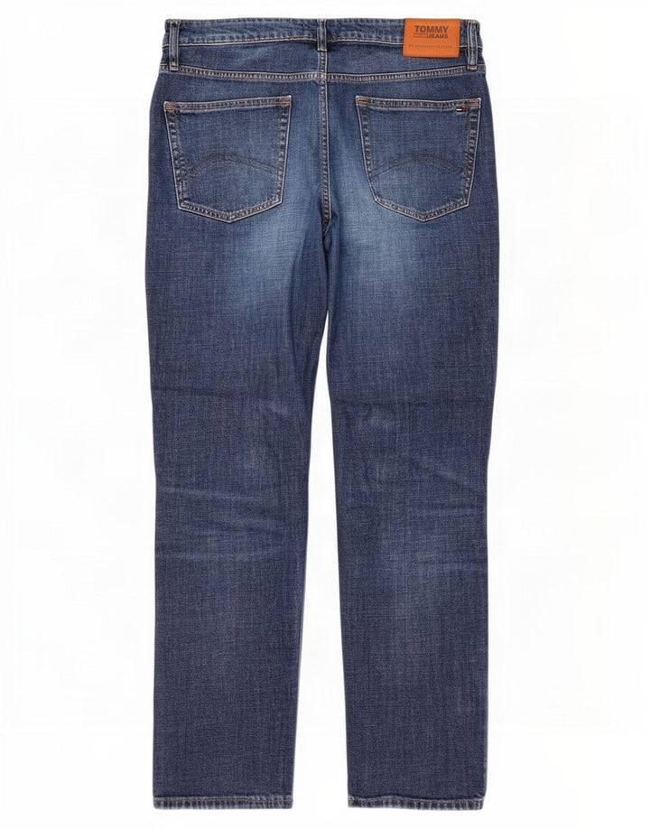 Jeans dritti da uomo Tommy Hilfiger W34 L32 cotone blu