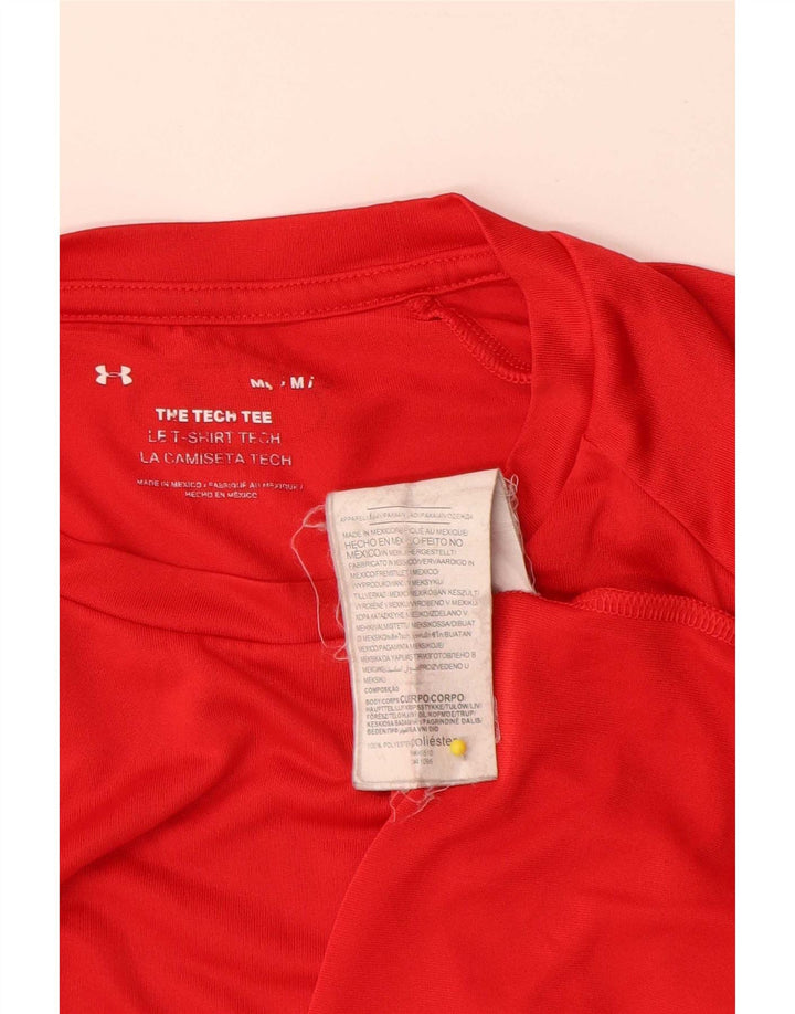 T-shirt da uomo Under Armour Top rosso medio in poliestere