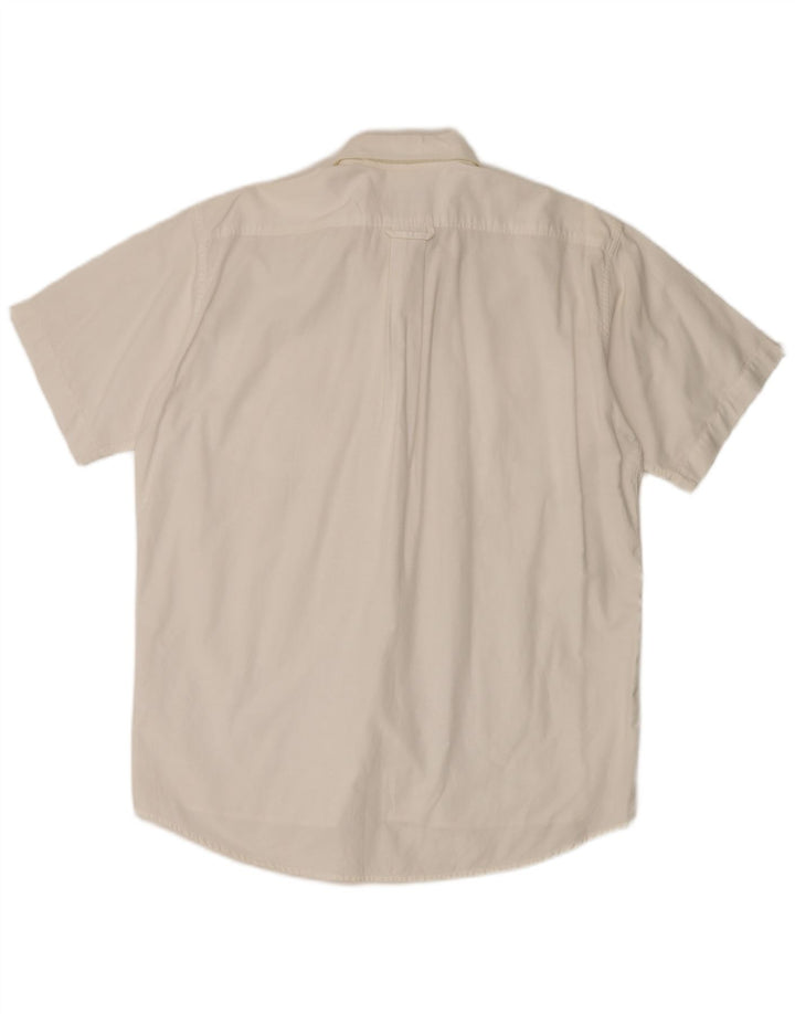 Camicia a maniche corte da uomo Lacoste taglia 40 cotone bianco medio