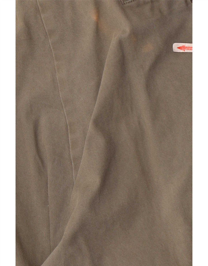 Pantaloni da abito con pegging da uomo Marks & Spencer W40 L31 cotone kaki