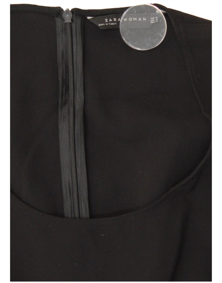 Abito aderente senza maniche da donna Zara UK 12 poliestere nero medio