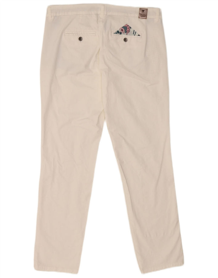 Pantaloni chino Guess Berta slim fit da donna W34 L29 bianchi