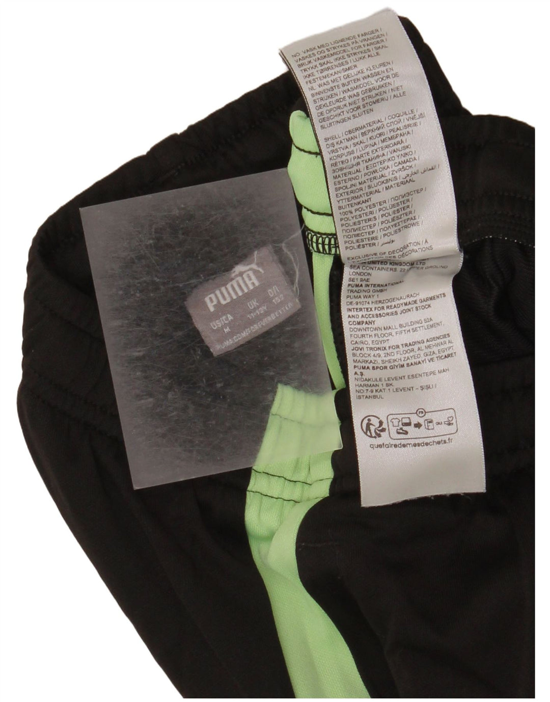 Pantaloni della tuta da ragazzo Puma 11-12 anni in poliestere nero