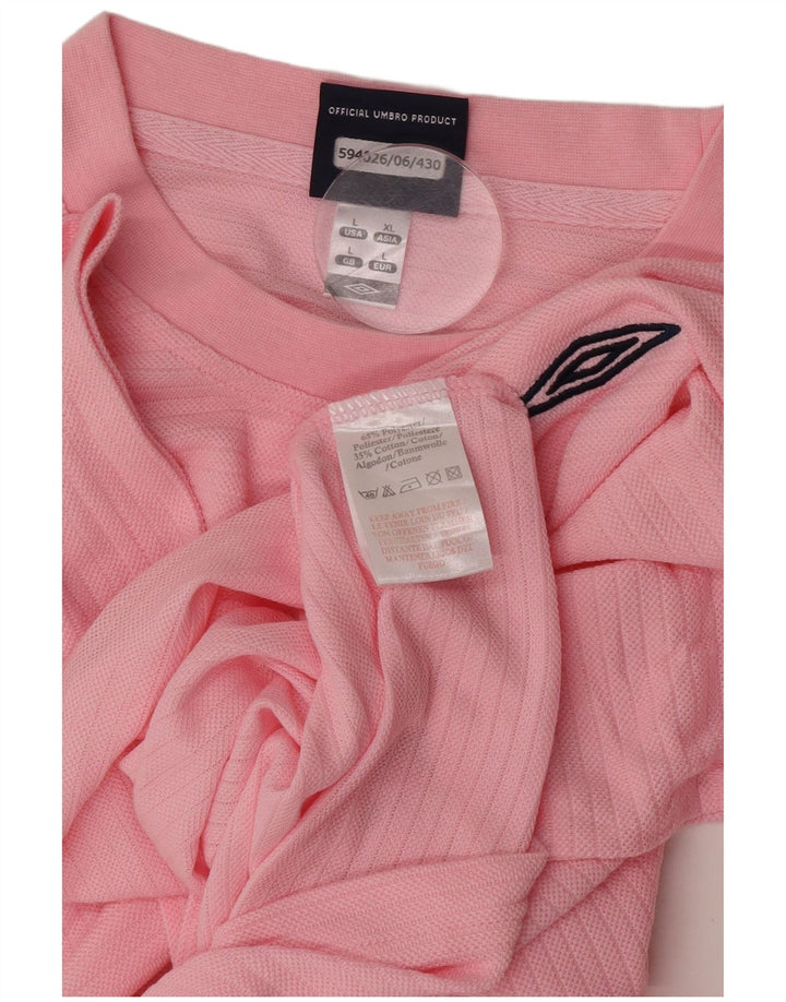 T-shirt da uomo Umbro Top Large in poliestere rosa