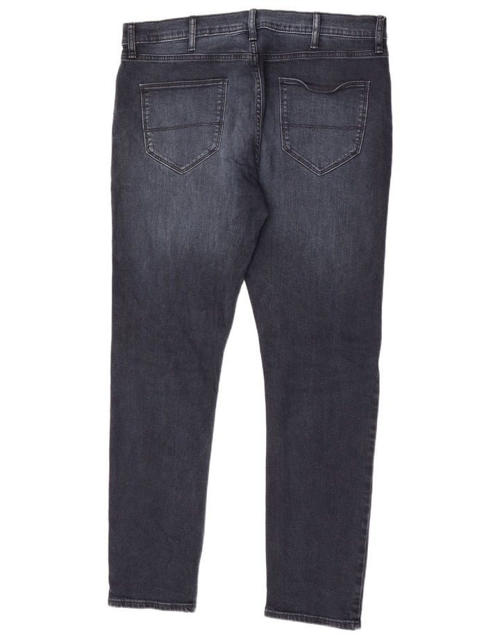 Jeans slim da uomo Marks & Spencer W36 L33 cotone blu navy
