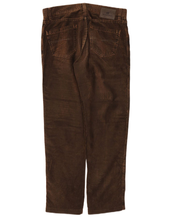 HENRY COTTONS Pantaloni dritti da uomo in velluto a coste W33 L30 Marrone