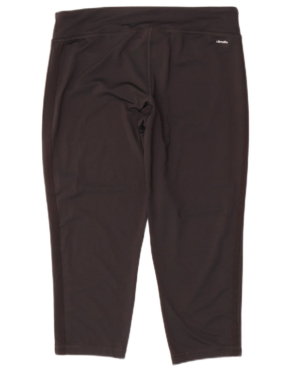Leggings Capri da donna Adidas UK 16 grande poliestere nero