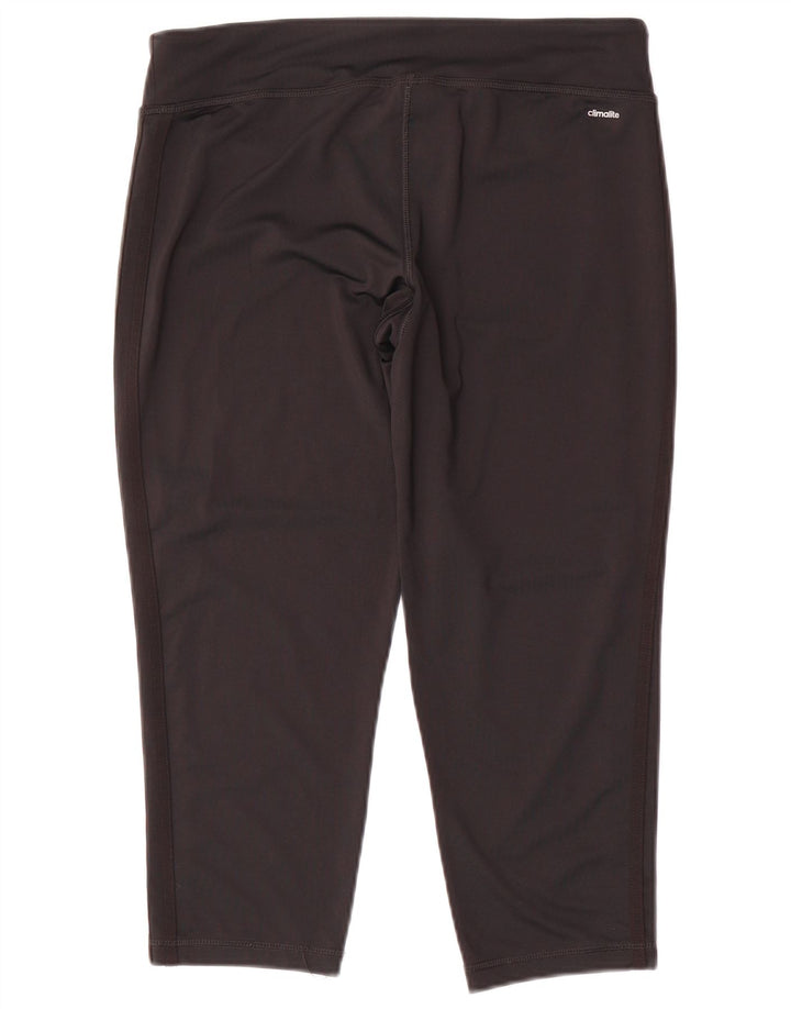 Leggings Capri da donna Adidas UK 16 grande poliestere nero