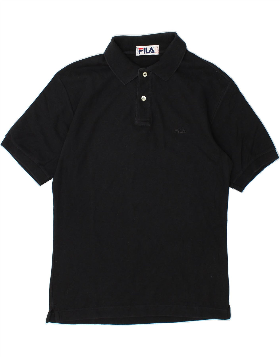 FILA Mens Oversized Polo Shirt IT 42 2XS Black Vintage Fila and Second-Hand Fila from Messina Hembry 