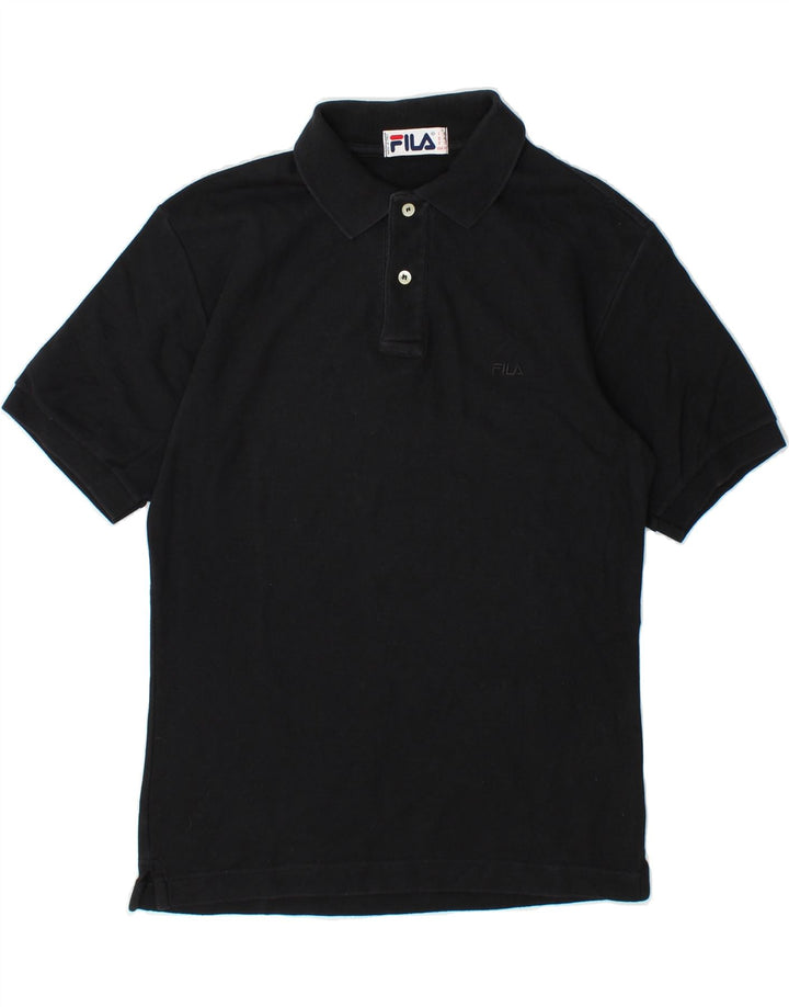 FILA Mens Oversized Polo Shirt IT 42 2XS Black Vintage Fila and Second-Hand Fila from Messina Hembry 