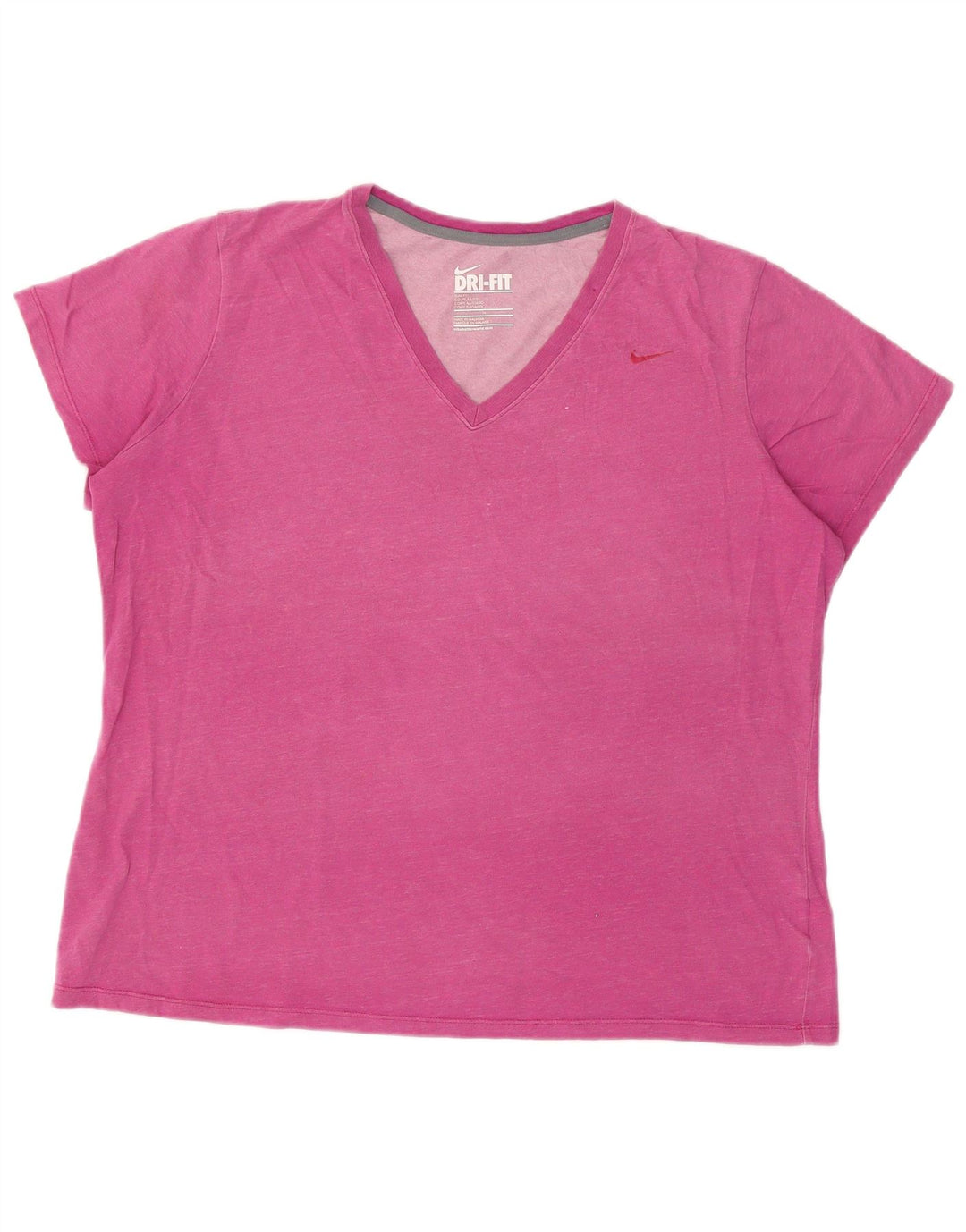 T-shirt NIKE Dri Fit Slim Fit da donna, UK 20 2XL, cotone rosa