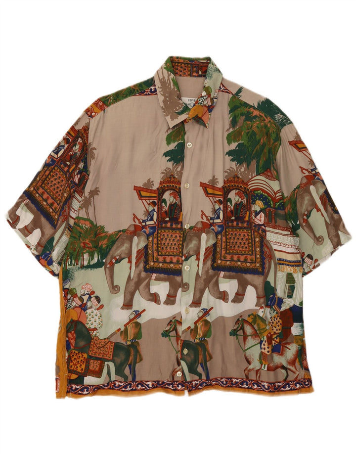 Camicia a maniche corte grafica da uomo Erve Jaques grande multicolore