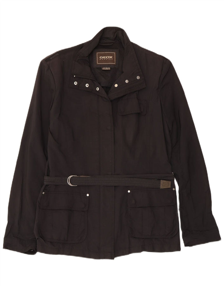 Giacca Geox da donna Respira Utility UK 16 grande poliestere nero