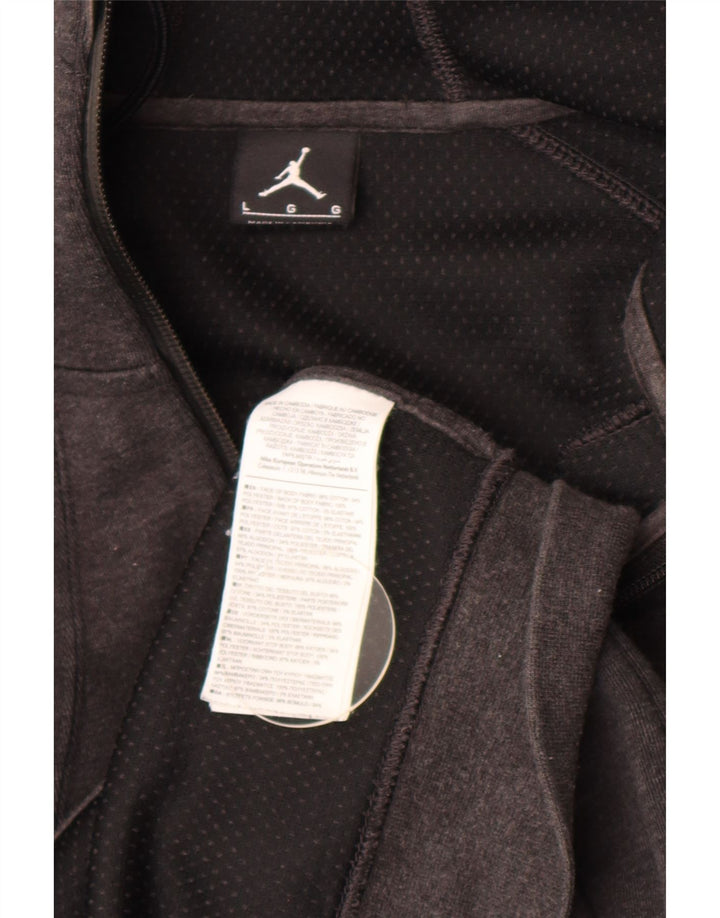 Felpa con cappuccio e zip Jordan da uomo grande in cotone grigio