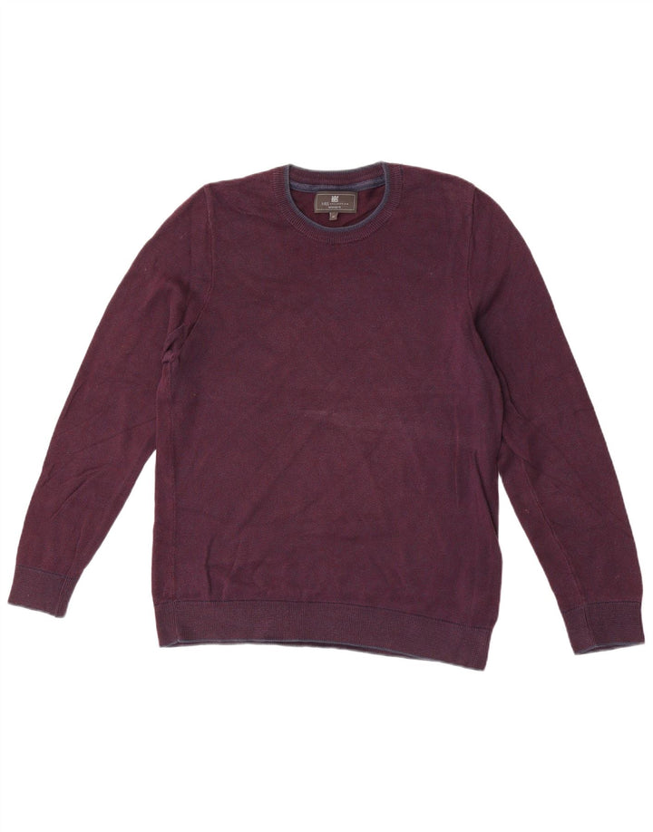 Maglione maglione girocollo da uomo Marks & Spencer su misura Borgogna medio