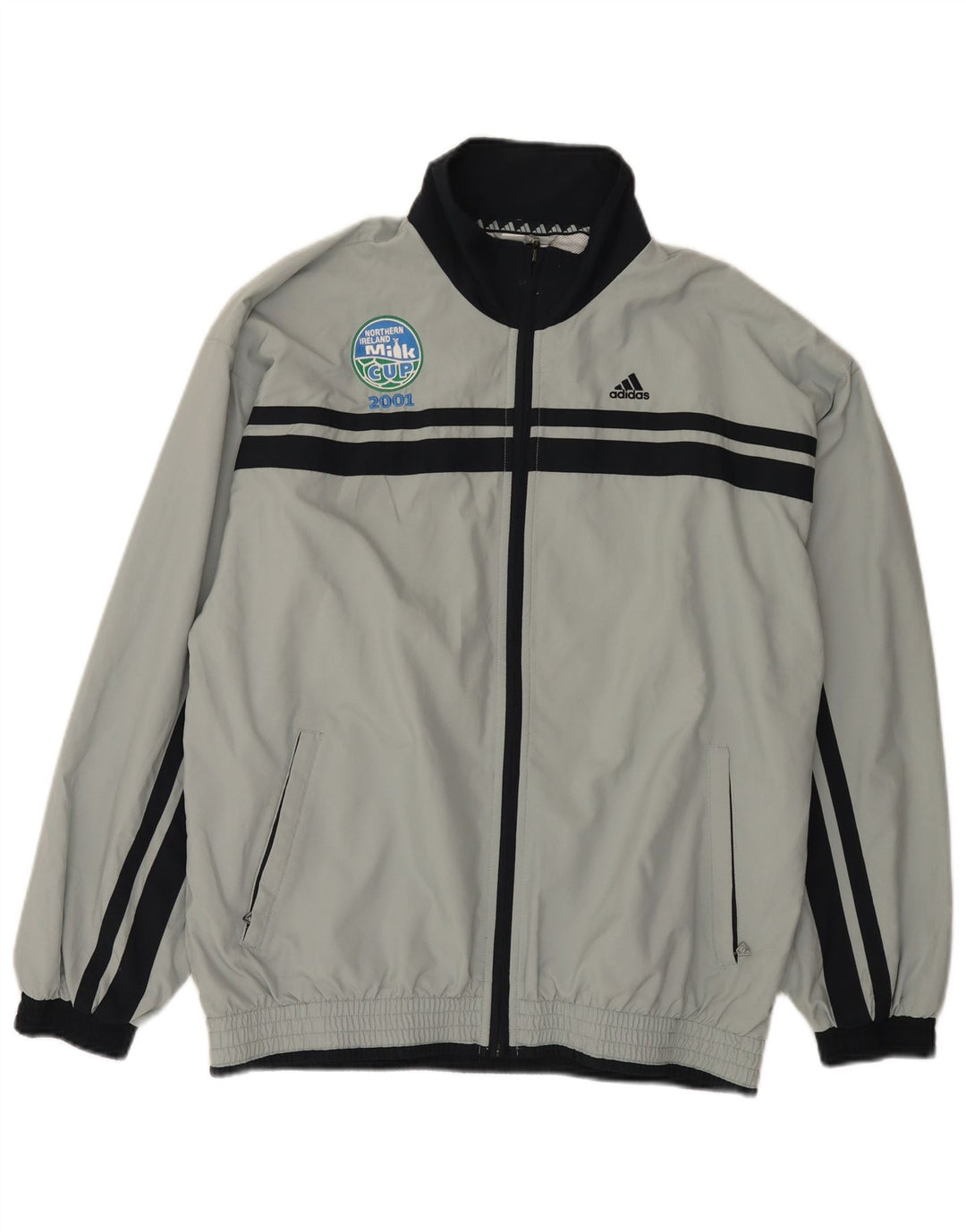 Giacca da tuta da uomo Adidas UK 38/40 Grigio medio