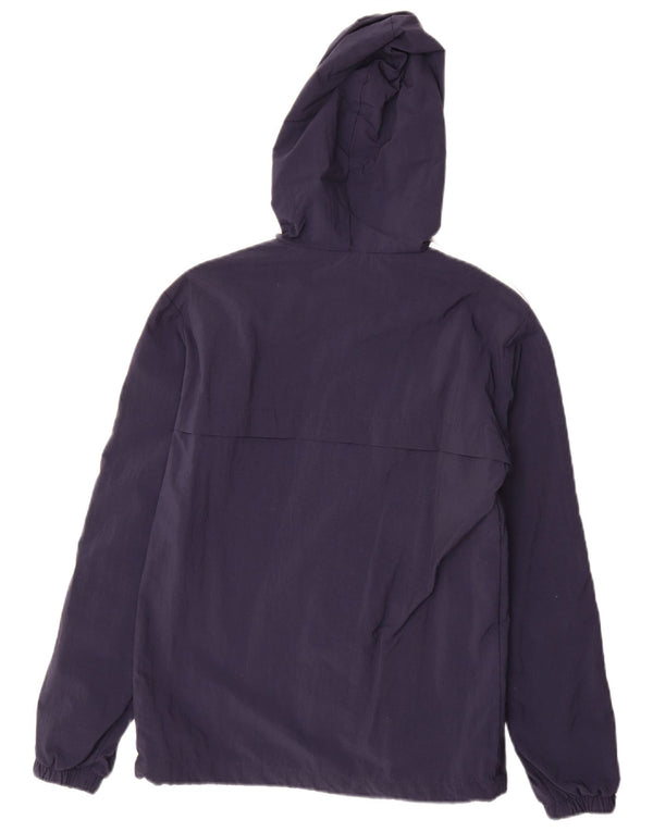 Giacca da ginnastica da uomo con cappuccio Adidas XS in nylon blu navy