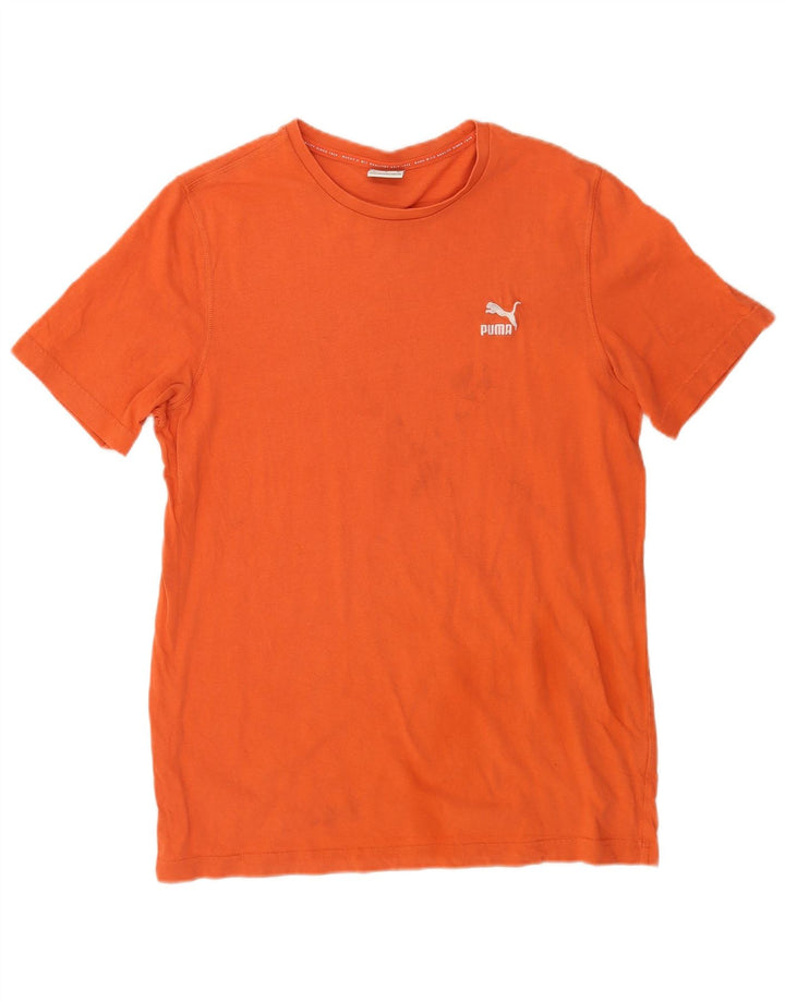 T-shirt da uomo Puma Top in cotone arancione medio