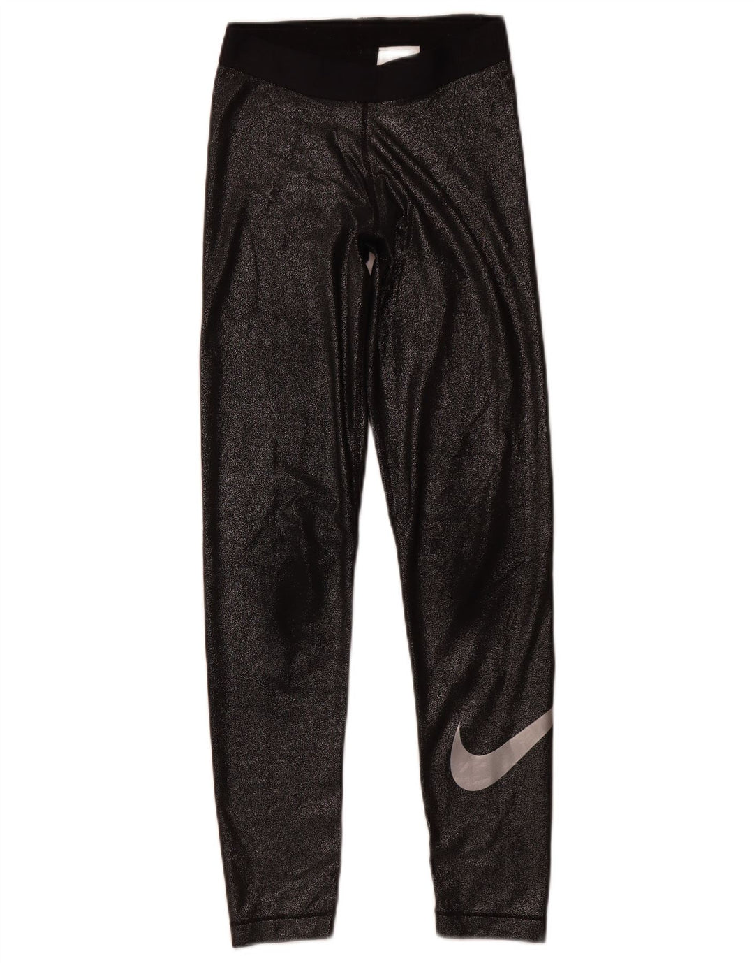Leggings grafici NIKE da donna Dri Fit UK 8 piccoli poliestere nero