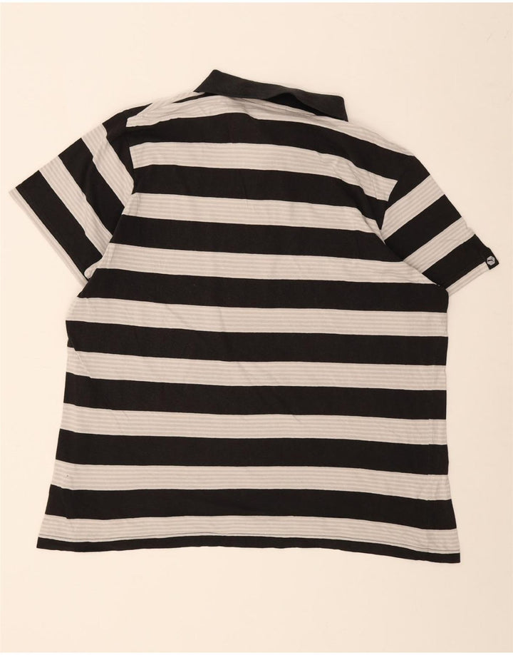 PUMA Mens Polo Shirt 2XL Black Striped Cotton Vintage Puma and Second-Hand Puma from Messina Hembry 