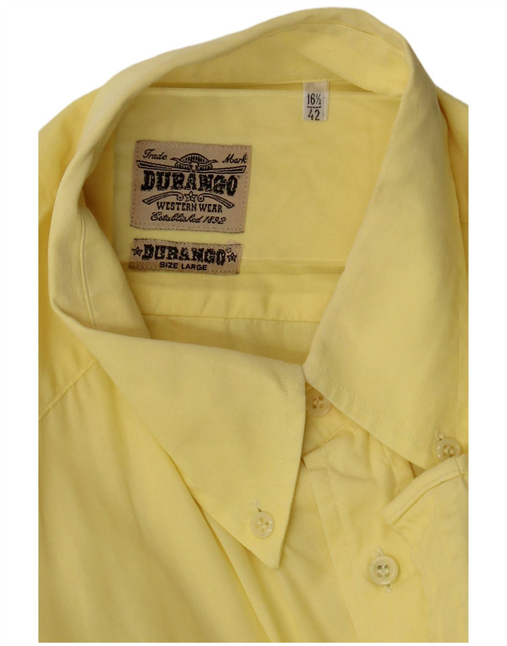 Camicia da uomo Durango Taglia 16 1/2 42 Grande Giallo
