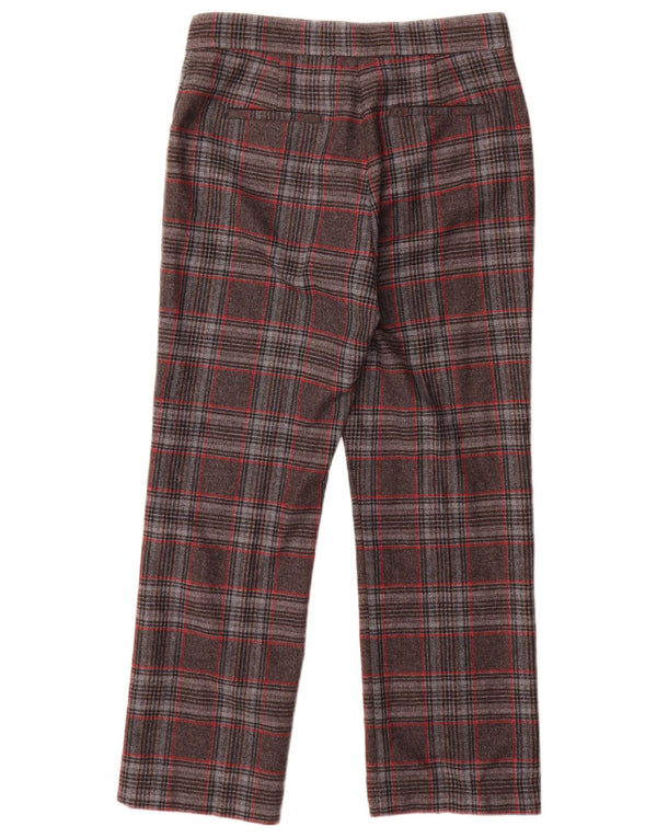 Pantaloni casual dritti da donna Max & Co. UK 8 piccoli W26 L30 a quadri grigi