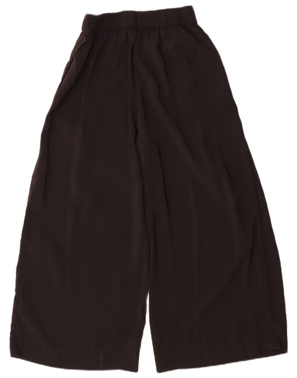 Pantaloni corti da donna Zara a gamba larga medi W30 L24 poliestere nero