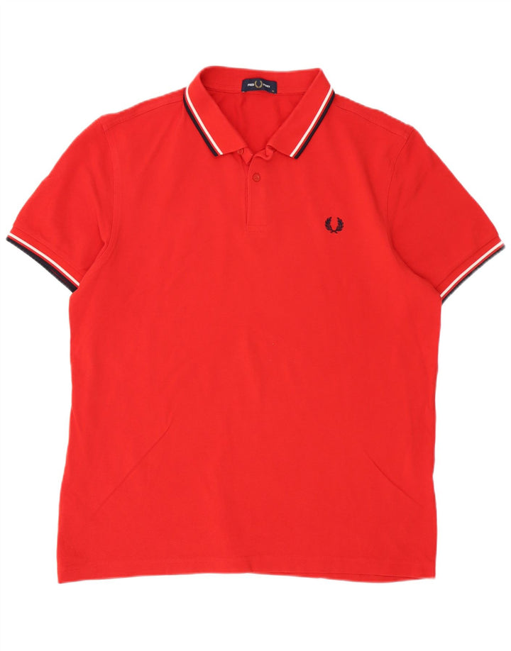 Polo da uomo Fred Perry XL in cotone rosso