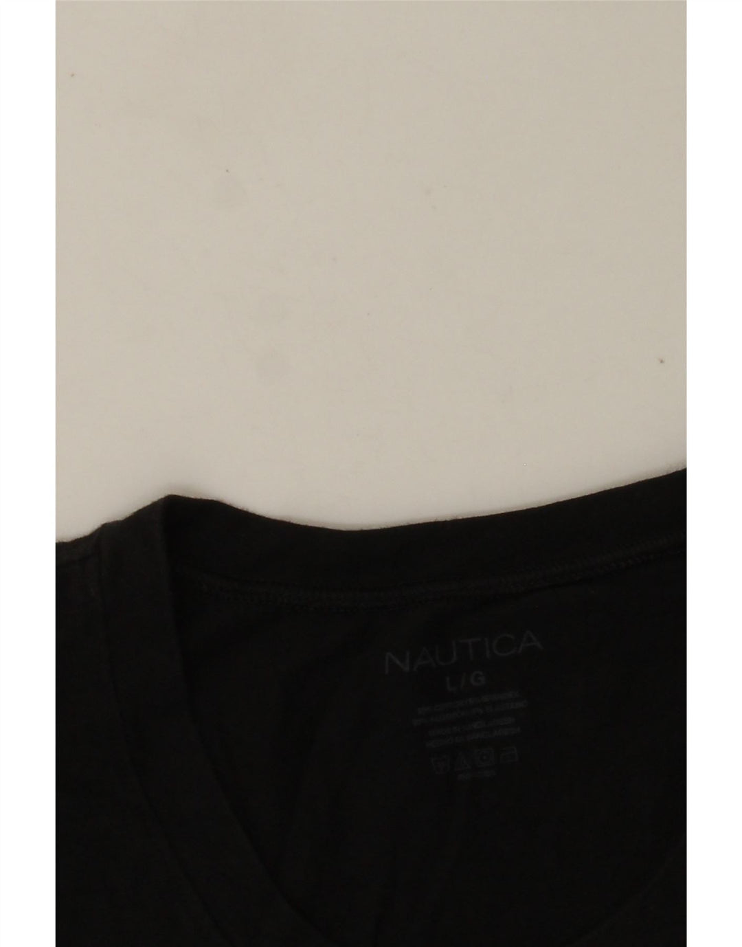 T-shirt da uomo NAUTICA Top grande in cotone nero