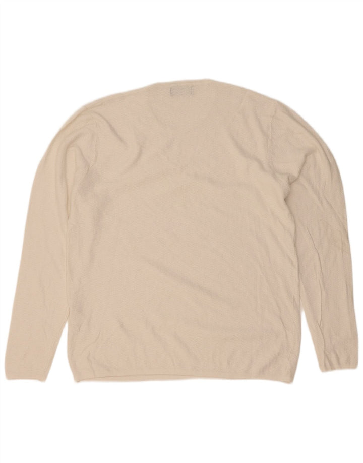 Maglione Zara da uomo girocollo grande in viscosa bianca