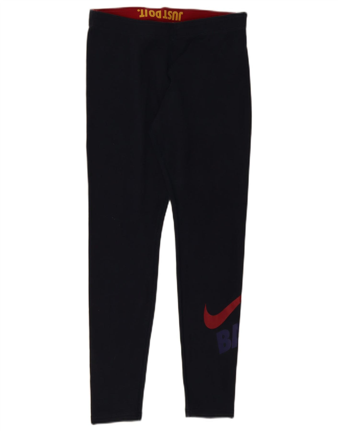 Leggings grafici da donna NIKE UK 12 medio cotone blu navy