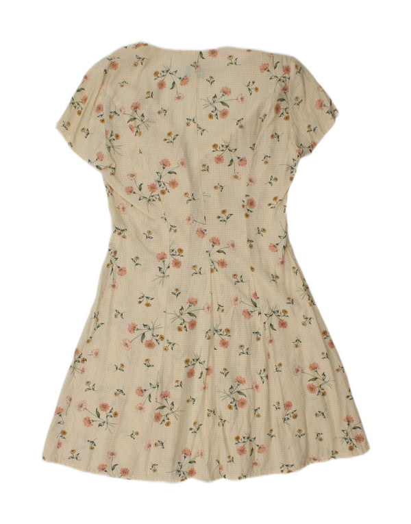 CHILLYTIME Abito da spiaggia a trapezio da donna UK 12 Viscosa floreale beige medio