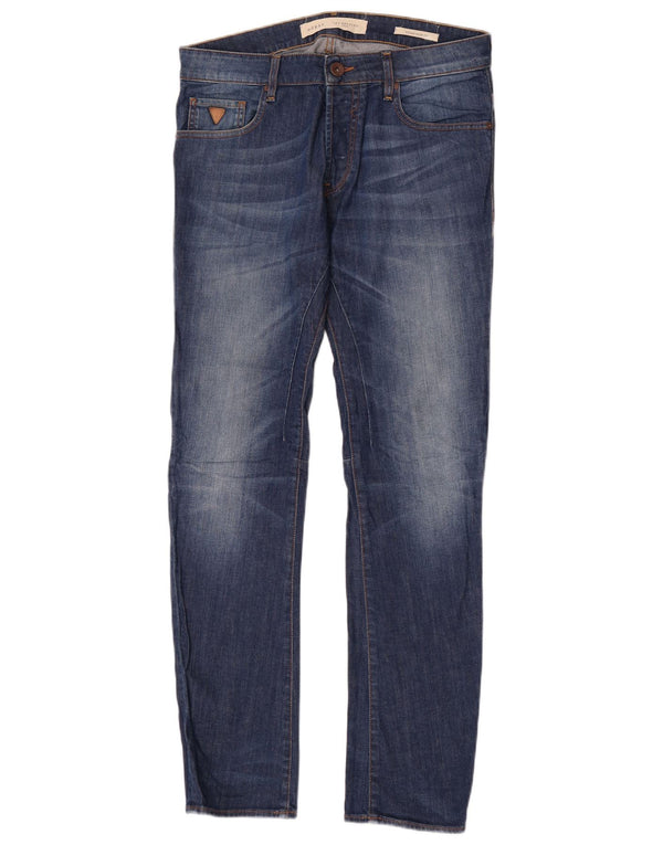 Jeans slim da uomo Guess W32 L34 cotone blu