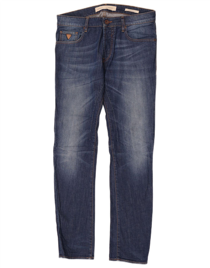 Jeans slim da uomo Guess W32 L34 cotone blu